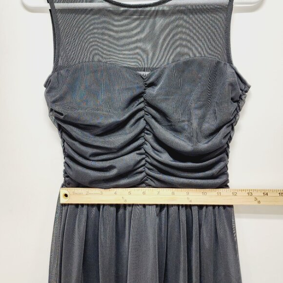 BB Dakota mini dress Black Mesh Ruched Size S Nylon/Spandex & Polyester - Picture 9 of 11